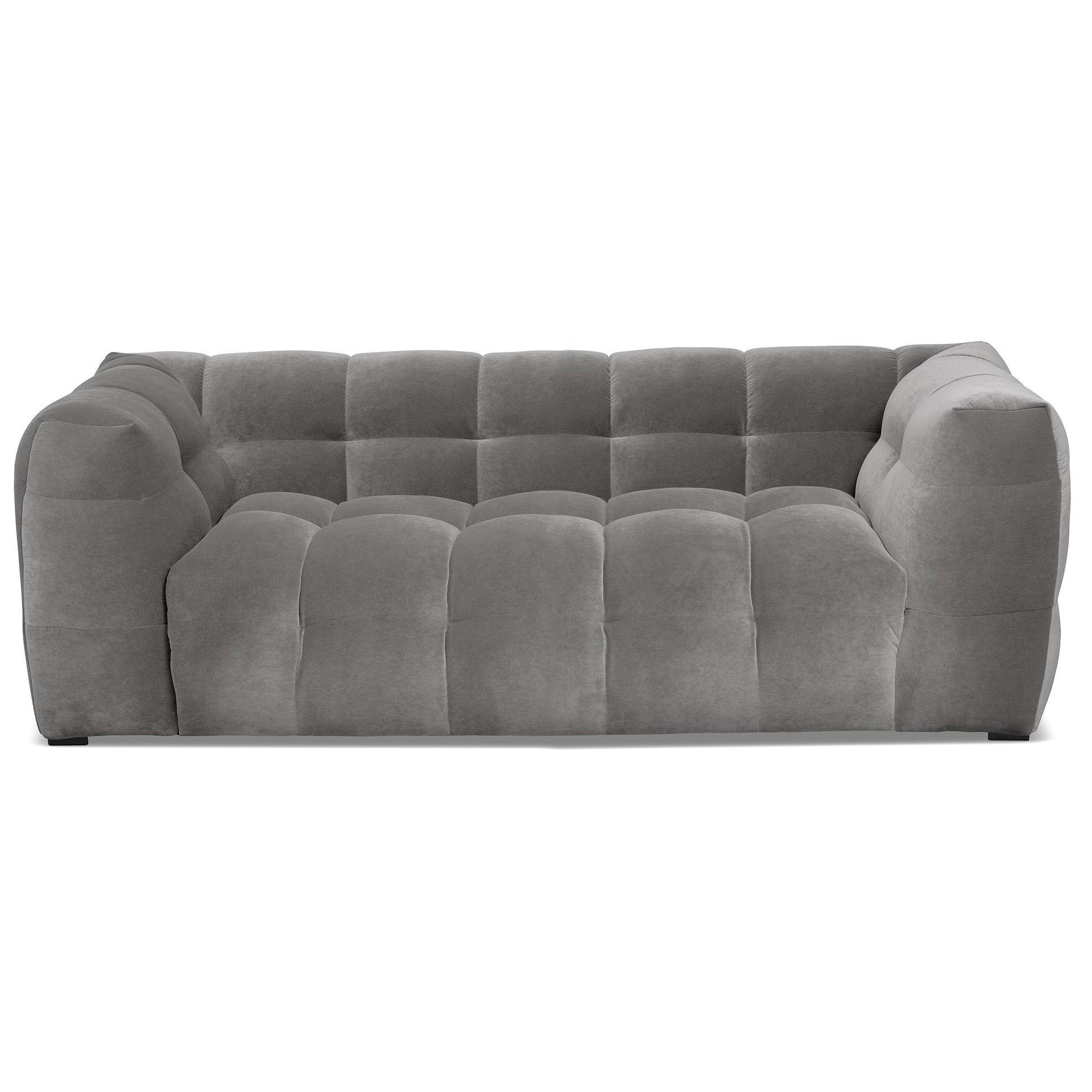 Caesar liten bubblig design soffa grå sammet